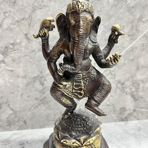 Bronze Ganesha Statue: Balinese Hindu God Sculpture