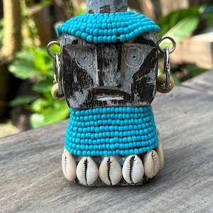 Handcrafted Tribal Totem – Ocean Blue Edition