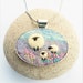 Felt Sheep Pendant, Needle Felted Necklace, Felt Jewellery made with Hand Dyed Wool and Silk Fibres