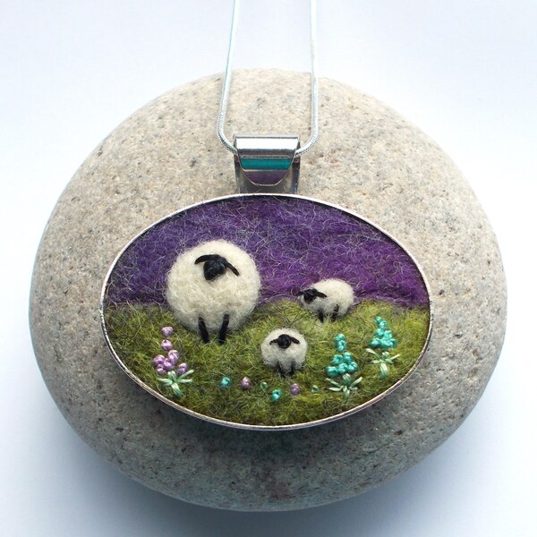 Needle Felt Pendant Etsy