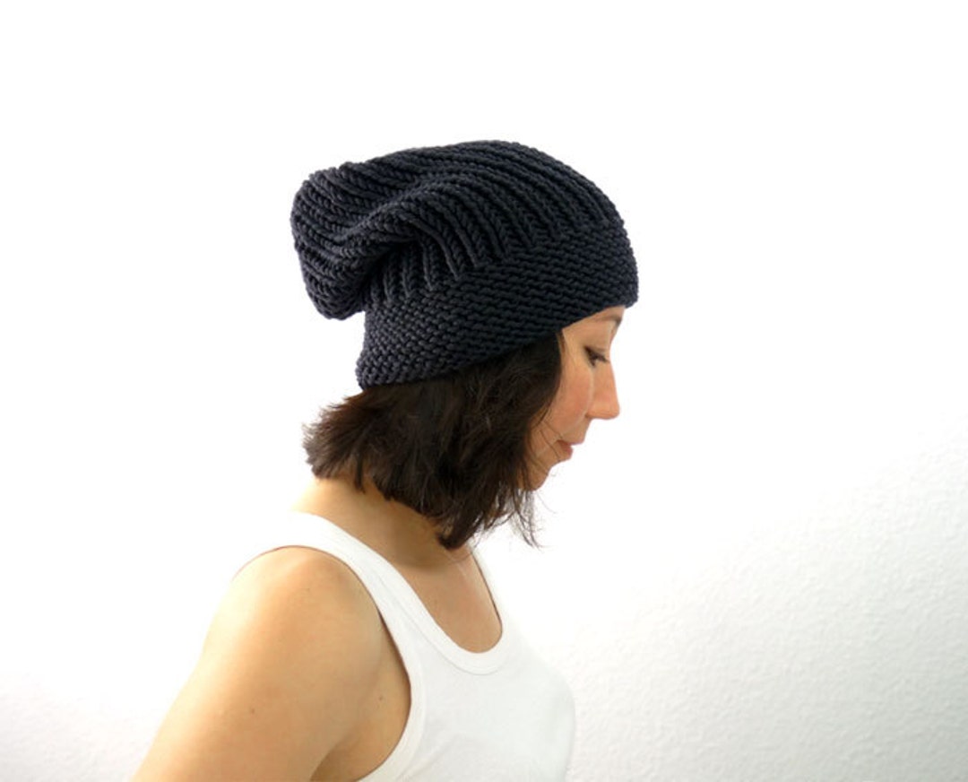 PDF Knitting PATTERN Slouch Hat, Bulky Wool Beanie (PDF Download) - Etsy