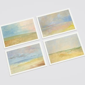 Gemalte Postkarten mit Küste und Meer | A6 Postkarten | druckbare Postkarten | digitaler Download
