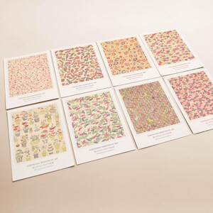 Cartões postais com papel impresso japonês | Cartões postais A6 | cartões postais para imprimir | download digital