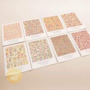 Postales con papel impreso japonés | Postales A6 | postales imprimibles | descarga digital