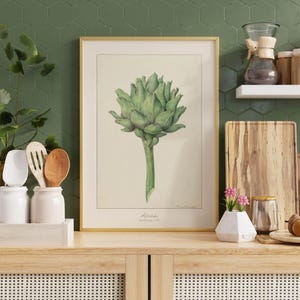 Illustration of an Artichoke in natural Colors | Poster | Art Print | Giclée Print