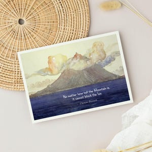 Aquarell Karte mit chinesischer Weisheit | A6 Faltkarte | druckbare Karte | digitaler Download