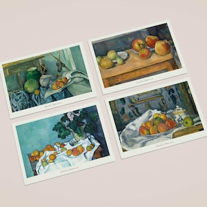 Gemalte Postkarten mit Obst von Cézanne | A6 Postkarten | gemalte Postkarten | digitaler Download