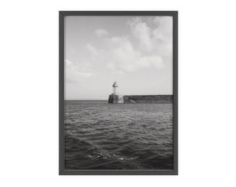 Guernsey Lighthouse - St Peter Port | Posters - Analog photography, Black And White Photo, 35mm, Channel Islands, Guernsey.