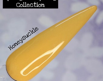 Honeysuckle orange cream peach acrylic flat dip powder by Kozmik nails
