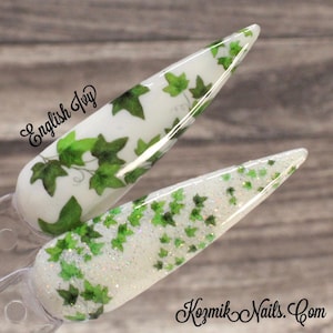 English Ivy water slide Nail Waterslide water Decal Sheet by Kozmik Nails