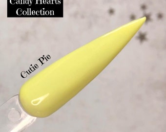 Cutie Pie - Candy Hearts Collection Yellow Pastel Acrylic Dip Nail Powder Kozmik Nails