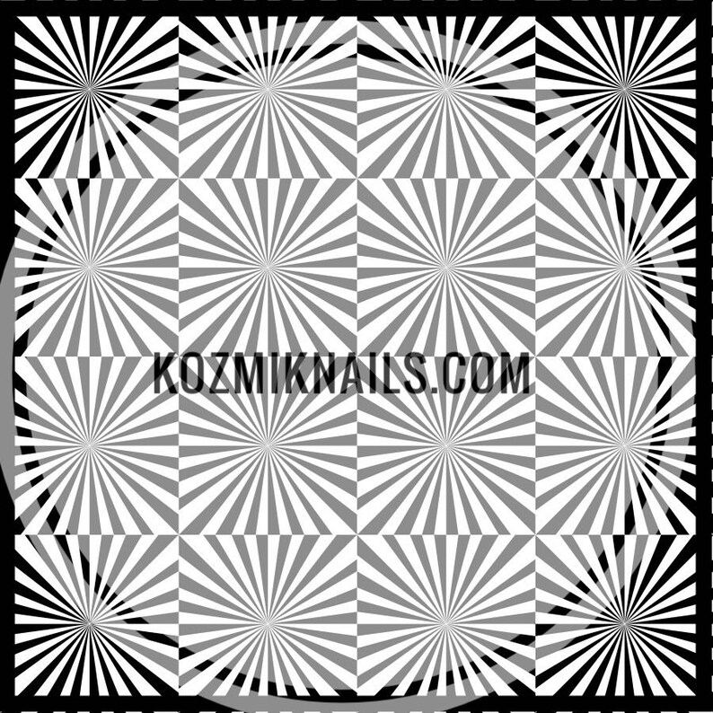 3D Anaglyph Retro 80s Pattern Design Focal Accent Nail Art Design Water ...
