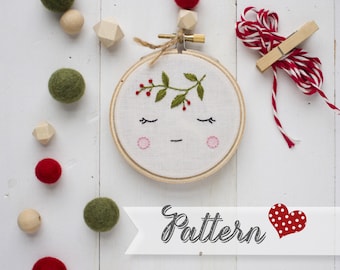 Little Christmas Ornament digital pattern hand-embroidery, stitching, embroidery, pdf file