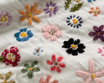 PRINTABLE Embroidery Designs: SKETCHY FLORALS - Embroidery Patterns for clothing customization with hand embroidery