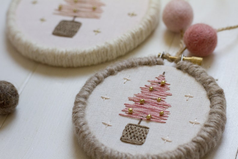 Bitty Brush Trees Ornament digital pattern hand-embroidery, stitching, embroidery, pdf file image 5