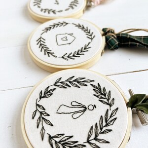 Love Drawn Wreaths Ornaments embroidery grouping hand-embroidery pattern, stitching, embroidery, pdf file image 2