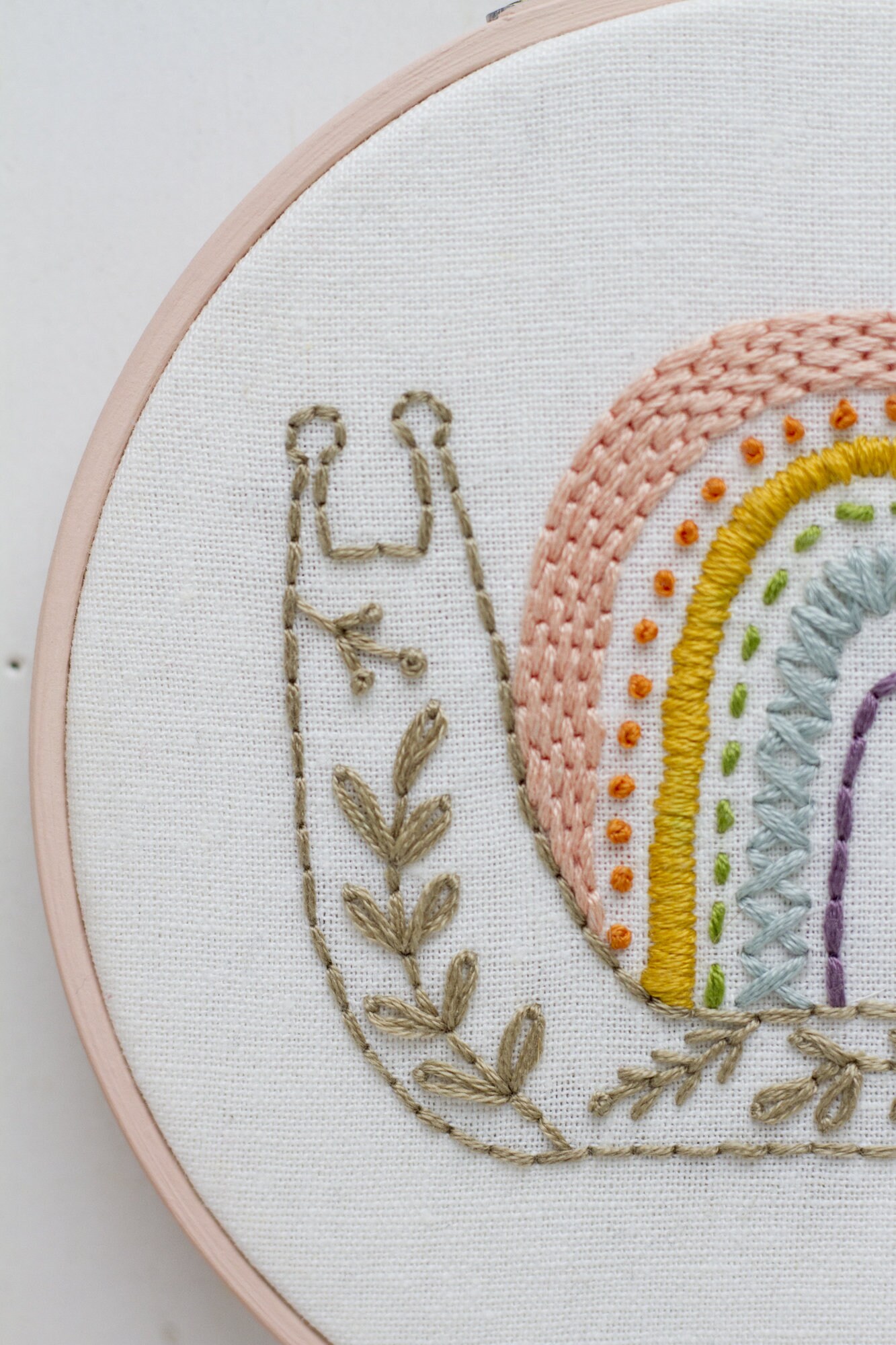 Simple Sampler Snail Hand-embroidery Pattern, Stitching, Embroidery ...