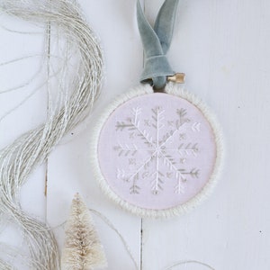 Snowflake Season Ornament digital pattern hand-embroidery, stitching, embroidery, pdf file image 3