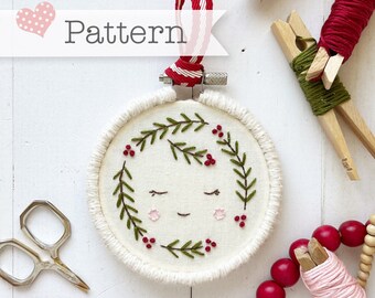 Little Lucia Embroidery Pattern: hand-embroidery, stitching, embroidery, pdf file, digital pattern, ornament pattern