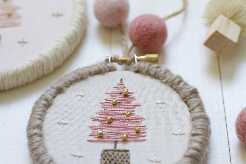 Bitty Brush Trees Ornament digital pattern hand-embroidery, stitching, embroidery, pdf file image 3