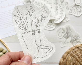 PRINTABLE Embroidery Designs: WOODLAND PACK - Embroidery Patterns for clothing customization with hand embroidery