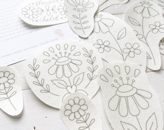 PRINTABLE Embroidery Designs: FOLKSY PACK - Embroidery Patterns for clothing customization with hand embroidery