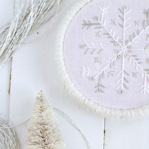 Snowflake Season Ornament digital pattern hand-embroidery, stitching, embroidery, pdf file image 4