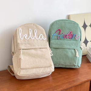 Benutzerdefinierte Kinderrucksack Stickerei Name Vorschulrucksack Benutzerdefinierte Kinderschultasche Geburtstagsgeschenke für Kinder Zurück zu Schulgeschenke für Mädchen