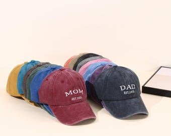 Custom Text Embroidered Hat, Vintage Baseball Hat, Gift For New Dad Mom, Gift For Bride, Embroidered Camp Bachelorette Hat, Personalized Cap