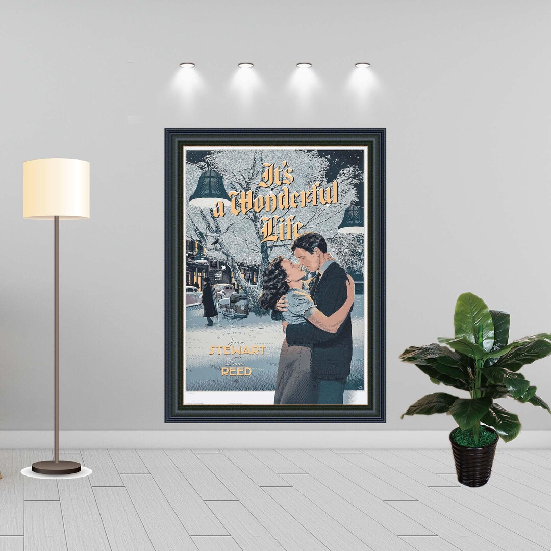 It's a Wonderful Life Movie Poster Canvas Poster Print Home Decor Art ...