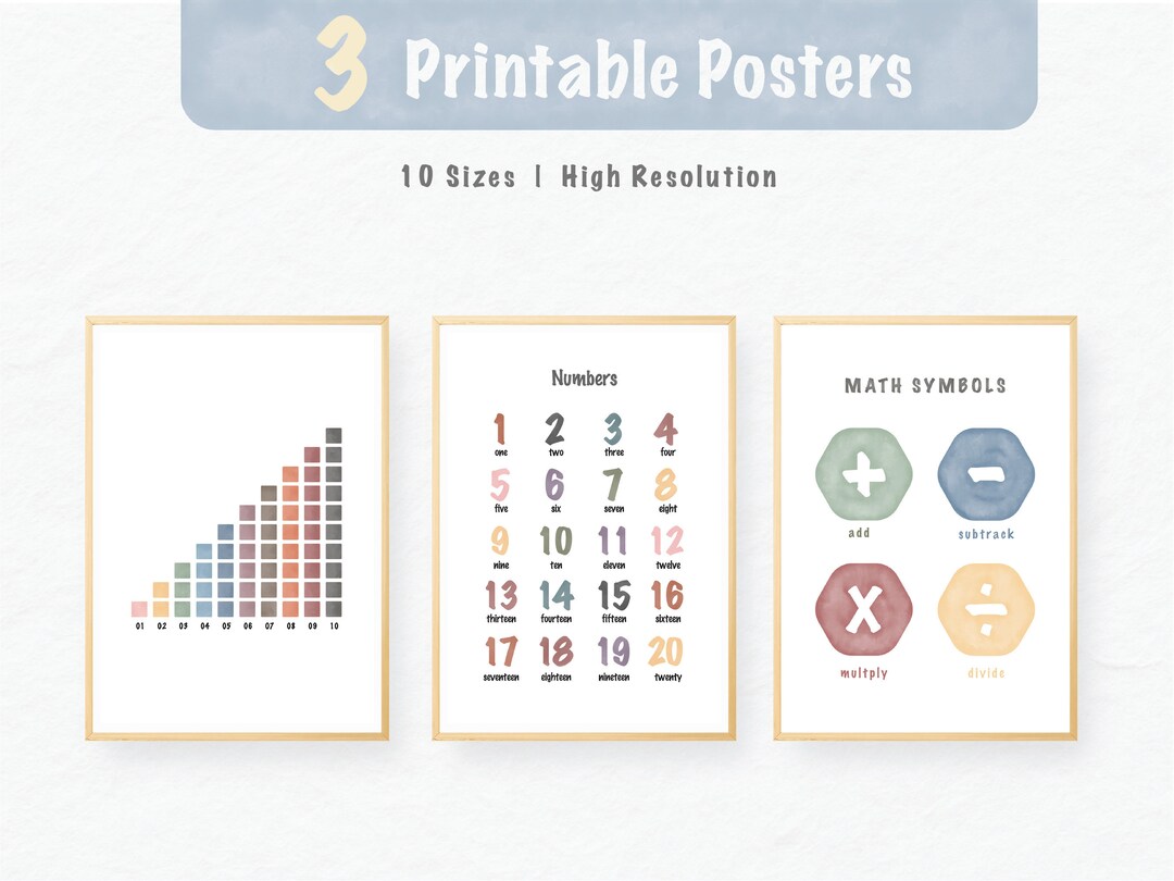 Montessori Classroom Decor Set Educational Posters, 3 Homeschool Prints ...