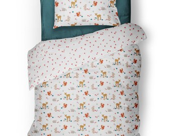 Woodland Organic Single Duvet Cover and 