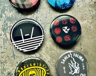 worldwide skeleton clique |-/ twenty one pilots Pins or Magnets | 1.25" | Set of 6
