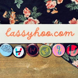 twenty one pilots | logos | 1.25&quot; Buttons | Pins or Magnets | Set of 6