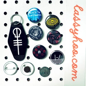 twenty one pilots | worldwide skeleton clique | 1.25&quot; Buttons | Pins or Magnets | Set of 6