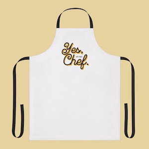 Yes Chef Apron, Funny Cooking Apron, Funny Chef Apron, Restaurant Industry Gift, Yes Chef, Thank You Chef, Jeremy Allen White, FX The Bear