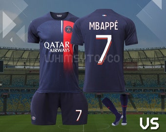 2023/2024 Paris Saint-Germain home football jersey，#7 Mbappe , S.G.M， kids football suit，Personalized jersey