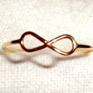 Infinity Ring -  14k gold filled - Size 5, 6, 7 - Minimalist