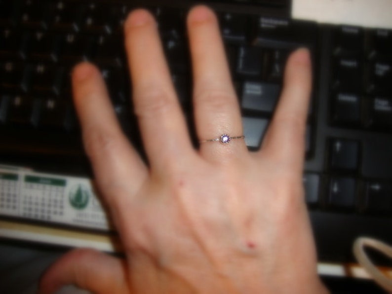 Alexandrite Ring blue to purple rose in reclaimed recycled .925 sterling silver The Seer custom size faceted reverse cut