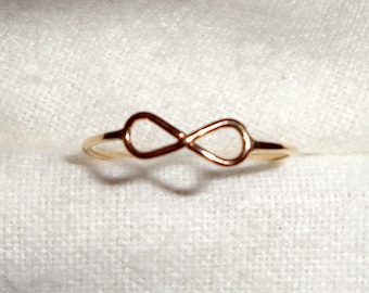 Infinity Ring -  14k gold filled from Eco friendly source - Size 5, 6, 7