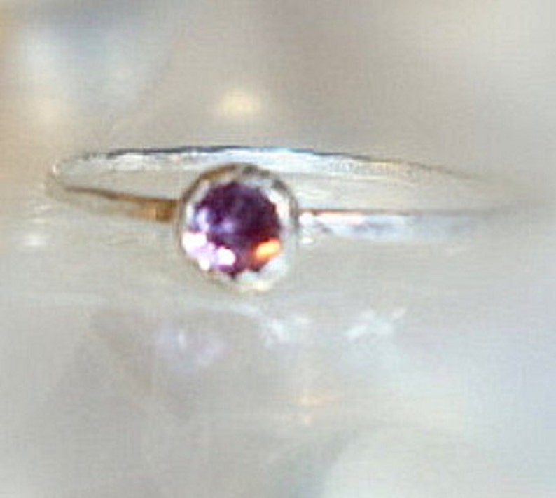 Alexandrite Ring blue to purple rose in reclaimed recycled .925 sterling silver The Seer custom size faceted reverse cut