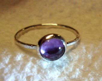 Alexandrite Ring  Silver ring - blue violet to rose purple - eco friendly recycled .925 sterling silver - custom size