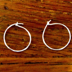 Apache Moon Sweet Nothings in your ear - Earrings Tiny hoops about 1/2" 10k 14k or 925 sterling silver Huggies - 1 pair