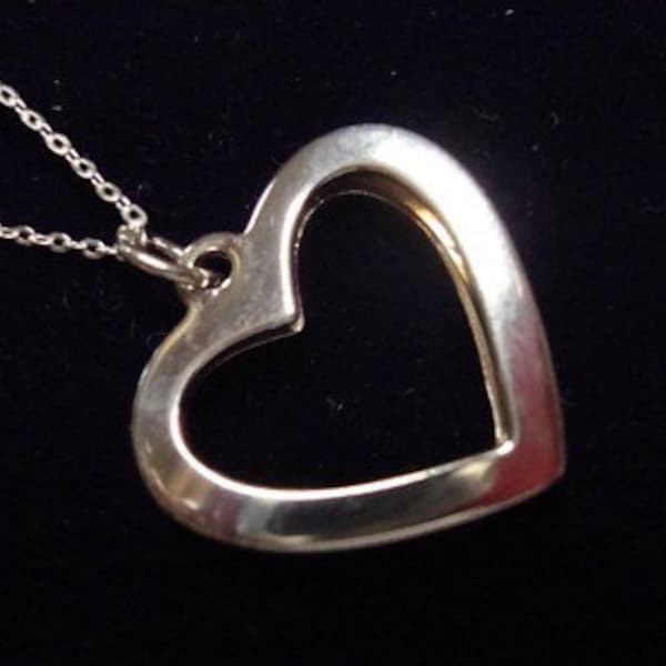 When 2 hearts become one 1 inch solid sterling silver pendant & chain necklace 2 hearts come together in one pend Romance, Love, Friendship