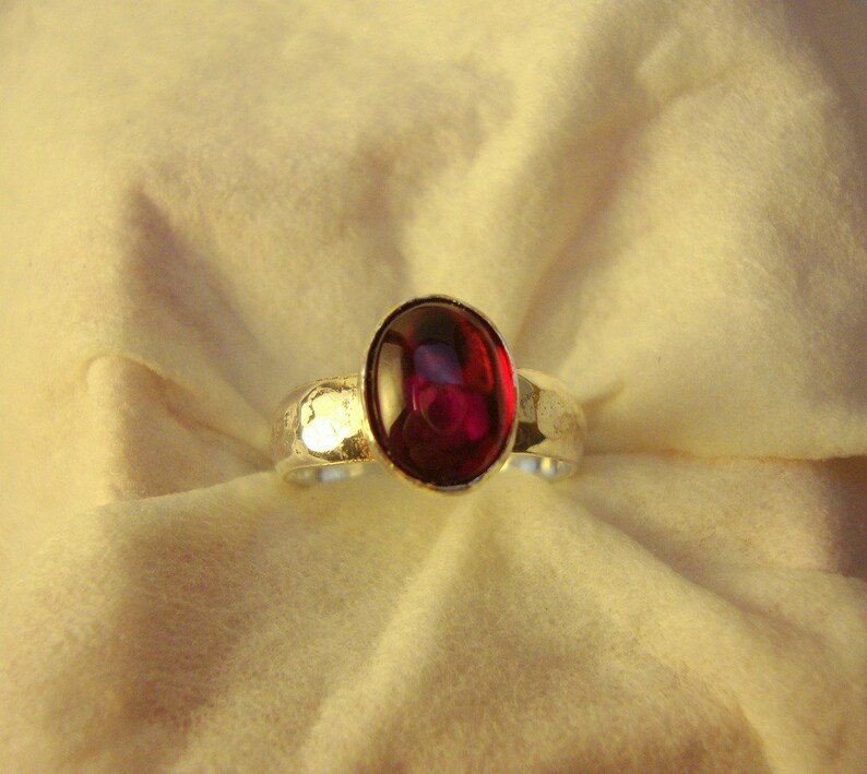 Fair Trade eco friendly lab ruby Red Ruby Ring .925 sterling silver READY to MAIL Size 5.25 corundum Sale