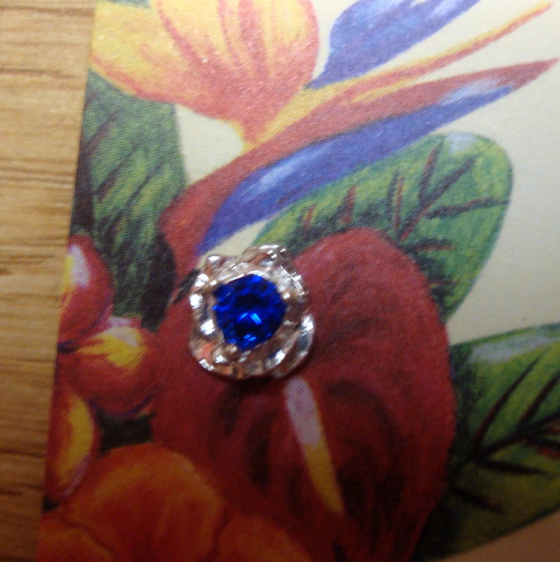 birthstone earth friendly sterling silver sapphire I make it by hand in the USA Romance Rose ring custom size