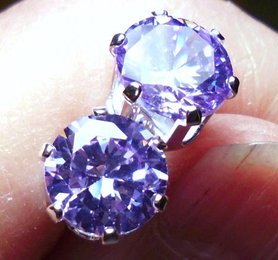 Orecchini a perno in argento Sterling 925, con zirconia cubica