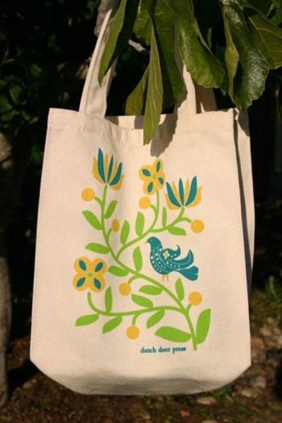 Items similar to bird lunch tote on Etsy