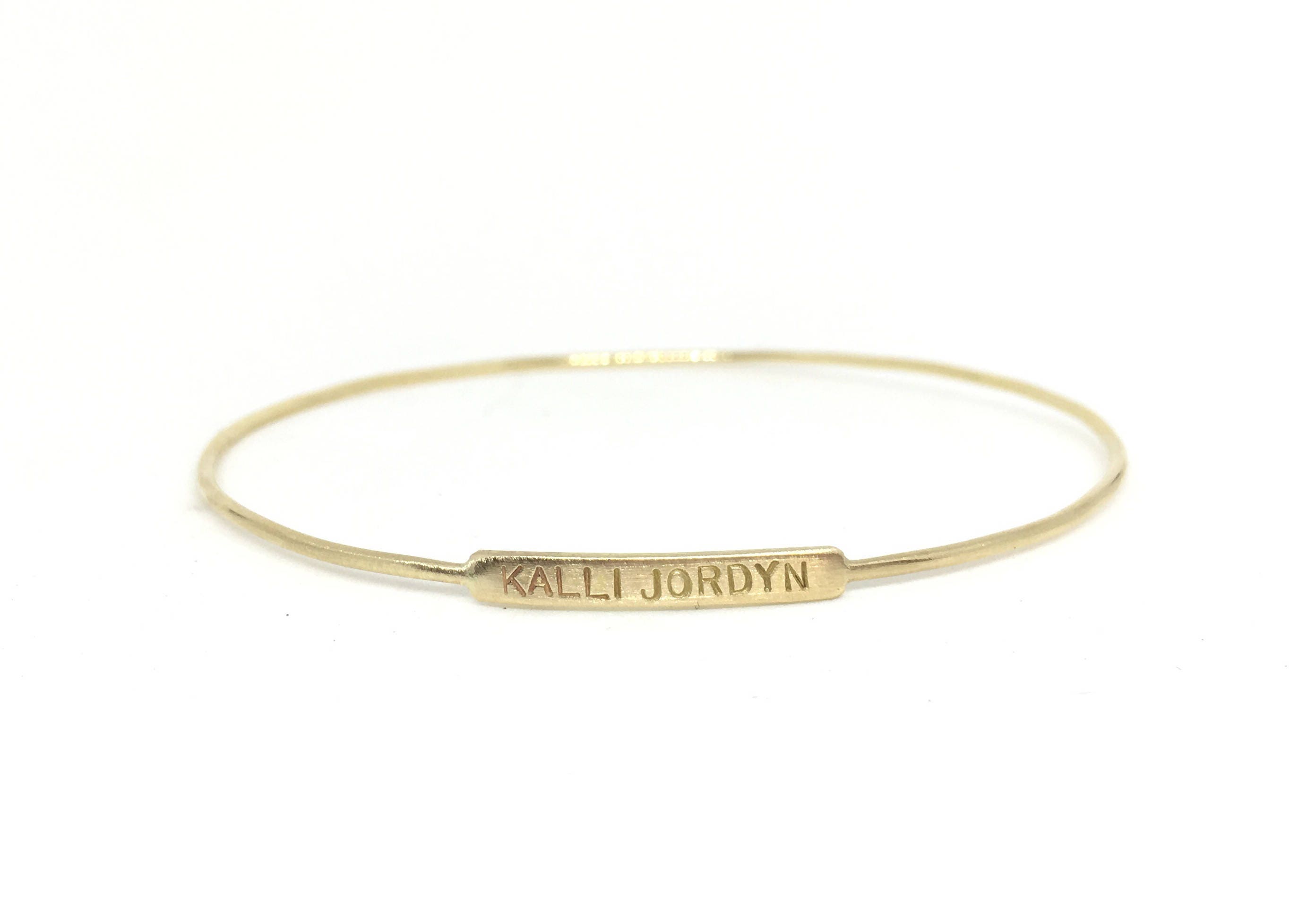 personalized 14k gold bracelet