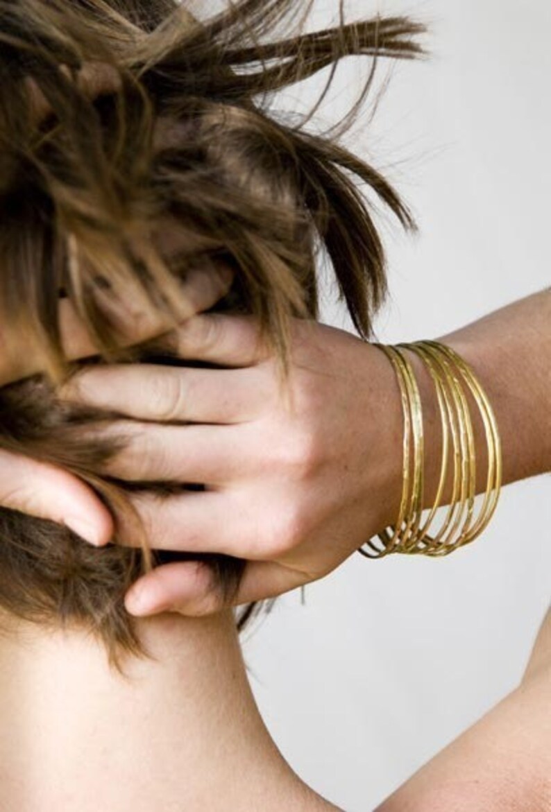 14k solid gold bangles